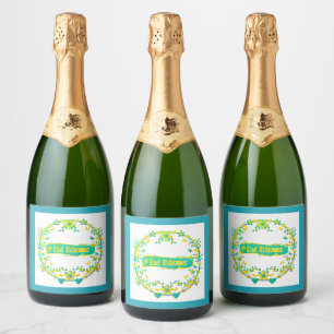 Étiquettes Pour Bouteilles De Vin Mousseux design scandinave, Glad midsommar