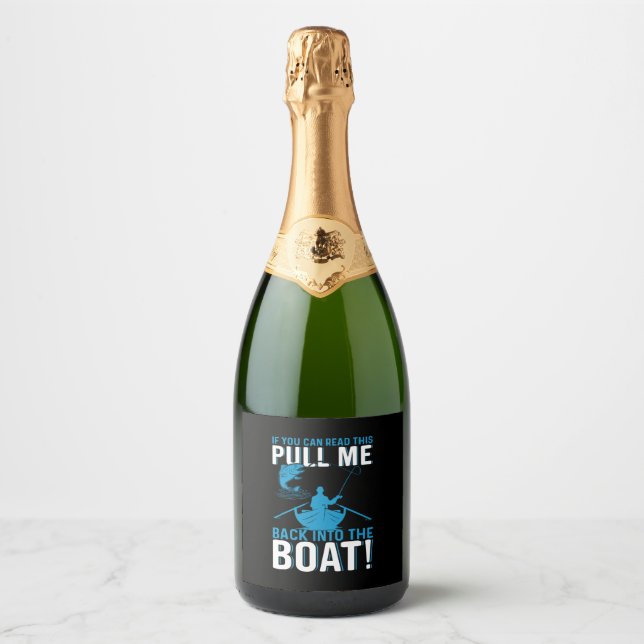 Étiquettes Pour Bouteilles De Vin Mousseux Don Fisher Retour Dans Le Bateau (Devant)