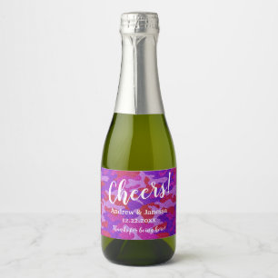 Étiquettes Pour Bouteilles De Vin Mousseux Élégant Camouflage moderne Parties scintillant Mar