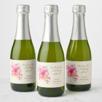 Élégant Fête des mariées rose Floral Merci personn