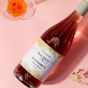 Étiquettes Pour Bouteilles De Vin Mousseux Elle a trouvé sa douche de mariée Main Squeeze 