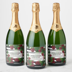 Étiquettes Pour Bouteilles De Vin Mousseux Ensemble de Étiquettes de nourriture et de boisso