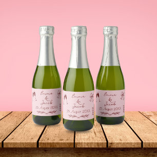 Étiquettes Pour Bouteilles De Vin Mousseux Ensemble de Étiquettes de nourriture et de boisson