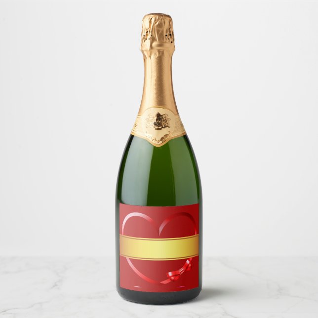 Étiquettes Pour Bouteilles De Vin Mousseux Etiquette Bouteille de Sparkling Wine personnalisa (Devant)