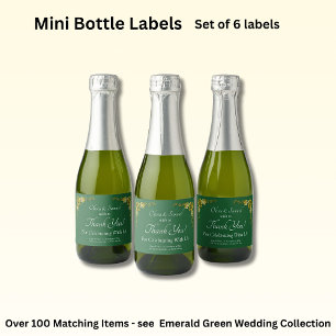 Étiquettes Pour Bouteilles De Vin Mousseux Étiquettes de bouteilles de vin mousseux, vert éme