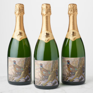 Étiquettes Pour Bouteilles De Vin Mousseux Faisan 