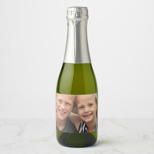 Étiquettes Pour Bouteilles De Vin Mousseux Faites votre propre photo (Devant)