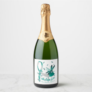 Étiquettes Pour Bouteilles De Vin Mousseux Faith Hope Love Panique Trouble Sensibilisation Dr