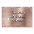 Faux Rose Gold Parties scintillant et Foil 40e ann