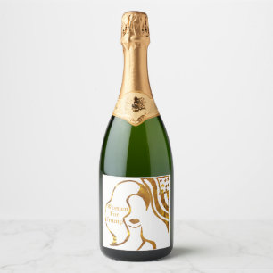 ÉTIQUETTES POUR BOUTEILLES DE VIN MOUSSEUX FEMMES POUR TRUMP