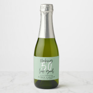 Étiquettes Pour Bouteilles De Vin Mousseux Fête de 50 ans