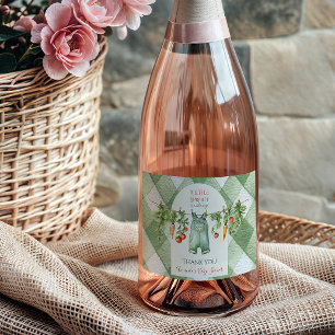 Étiquettes Pour Bouteilles De Vin Mousseux Fête de Naissance Petite Pousse de Genre Neutre Ru