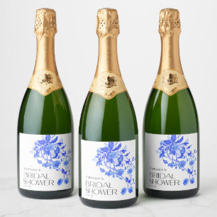 Étiquettes Pour Bouteilles De Vin Mousseux Fête des mariées vintage en toile française