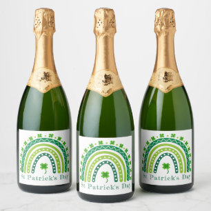 Étiquettes Pour Bouteilles De Vin Mousseux Fête élégante de la Saint-Patrick