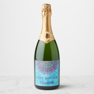 Étiquettes Pour Bouteilles De Vin Mousseux Fleur De Vie - Mandala India Style 2