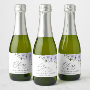Étiquettes Pour Bouteilles De Vin Mousseux Fleurs violettes, Lilac Flowers, Boho, Fête des ma