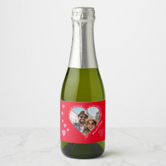 Étiquettes Pour Bouteilles De Vin Mousseux Happy Couple fizzy célébration amoureux de musique