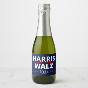 Étiquettes Pour Bouteilles De Vin Mousseux Harris Walz Election 2024 III