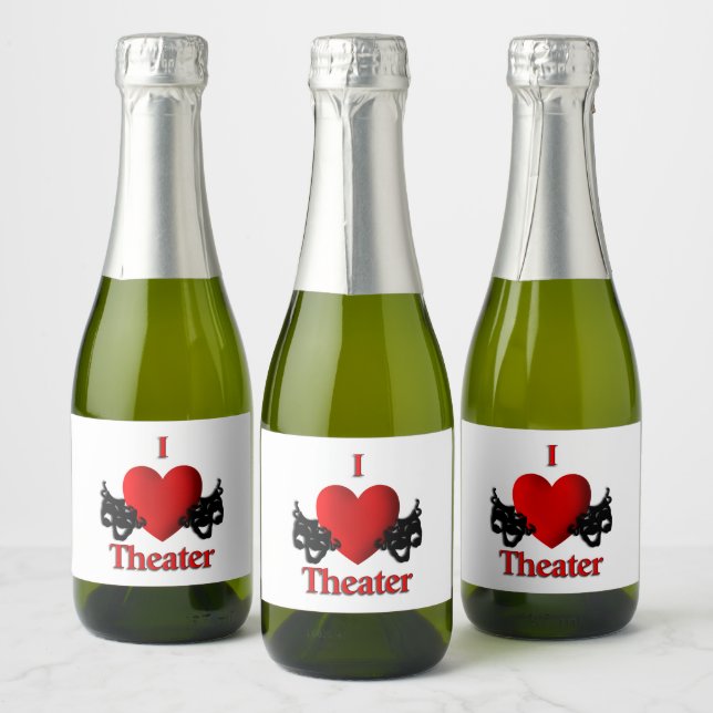 Étiquettes Pour Bouteilles De Vin Mousseux I Heart Theatre (Bouteilles)