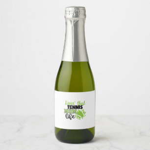 Étiquettes Pour Bouteilles De Vin Mousseux Joueur de Tennis La Vie de Maman de Joueur de Te