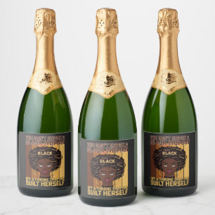 Étiquettes Pour Bouteilles De Vin Mousseux JunetDix Melanin ne peut pas frapper une femme noi