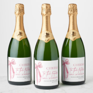 Étiquettes Pour Bouteilles De Vin Mousseux La Bow Rose Vive Rend Hommage À La Future Fête des