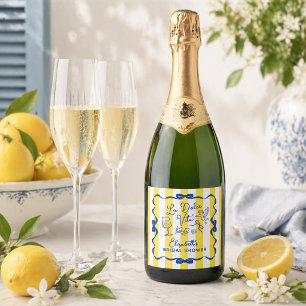 Étiquettes Pour Bouteilles De Vin Mousseux La Dolce Vita Réception de Mariage Italienne Fanta