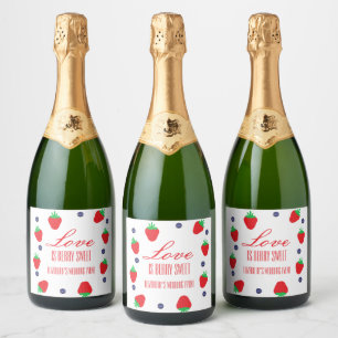 Étiquettes Pour Bouteilles De Vin Mousseux L'amour est un fruit doux Bridal Shower
