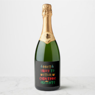 Étiquettes Pour Bouteilles De Vin Mousseux Les plus susceptibles de voler des cadeaux de noël