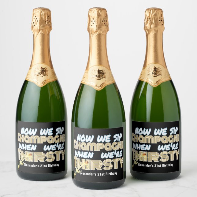 Étiquettes Pour Bouteilles De Vin Mousseux L'Hip hop urbain de Retro 90 (Bouteilles)