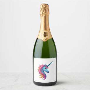 Étiquettes Pour Bouteilles De Vin Mousseux Licou Arc-en-Ciel Licorne Cheval T-Shirt, Sm