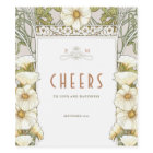 Lilies Vert et Or Vintage Art Nouveau Mucha Ch