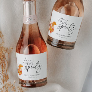 Étiquettes Pour Bouteilles De Vin Mousseux Love at First Spritz Enterrement de Vie de Jeune F