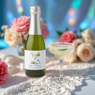Étiquettes Pour Bouteilles De Vin Mousseux Mariage Chic Glam Margaritas et Matrimonière Enter