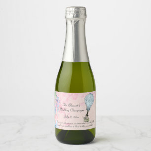 Étiquettes Pour Bouteilles De Vin Mousseux Mariage de ballon à air chaud vintage