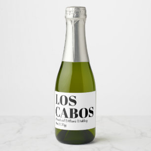 Étiquettes Pour Bouteilles De Vin Mousseux Mariage de destination personnalisée Bienvenue à L