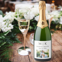 Mariage photo de monogramme minimaliste moderne