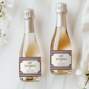Étiquettes Pour Bouteilles De Vin Mousseux Mariage Vintage Ivoire Vin Luxe Ancien Argent