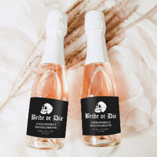 Étiquettes Pour Bouteilles De Vin Mousseux Mariée ou Mourir Jusqu'à Ce Que la Mort Nous Sépar