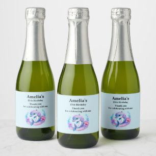 Étiquettes Pour Bouteilles De Vin Mousseux Mignonne Dolphin Sea Creator Party Merci