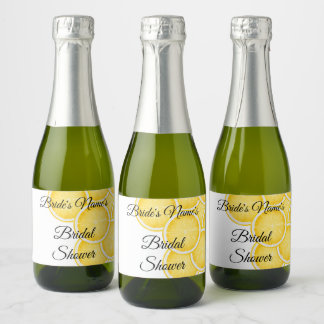 Étiquettes Pour Bouteilles De Vin Mousseux Mini bouteille de Fête des mariées Lemon Spritz