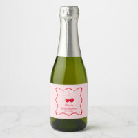 Mini Champagne Cerise sur le dessus Ruban pour la