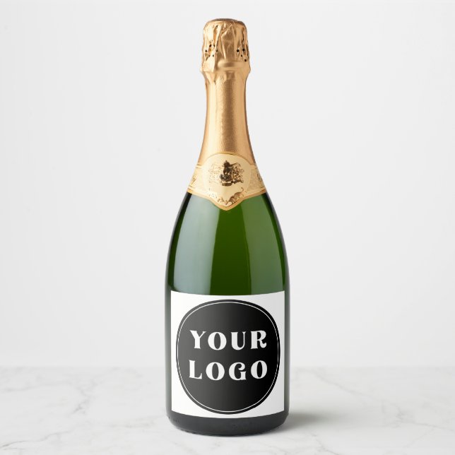 Étiquettes Pour Bouteilles De Vin Mousseux Moderne, élégant, élégant et personnalisable (Devant)