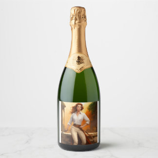 Étiquettes Pour Bouteilles De Vin Mousseux Moisson d'or