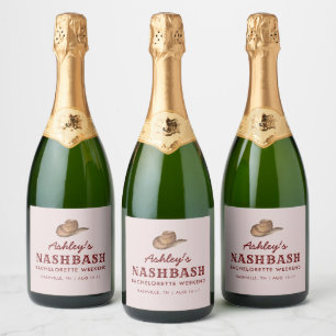 Étiquettes Pour Bouteilles De Vin Mousseux Nash Bash Nashville Bachelorette Party Week-end