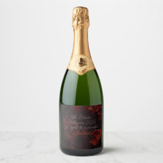 Étiquettes Pour Bouteilles De Vin Mousseux Nature mystique Fête d'Halloween