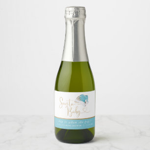 Étiquettes Pour Bouteilles De Vin Mousseux Noël Père Noël Baby Pop it When She Pops Mini