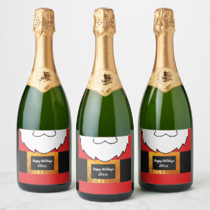 Étiquettes Pour Bouteilles De Vin Mousseux Noël Père Noël cadeaux de Noël