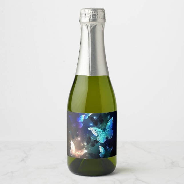 Étiquettes Pour Bouteilles De Vin Mousseux Papillon de nuit (Devant)