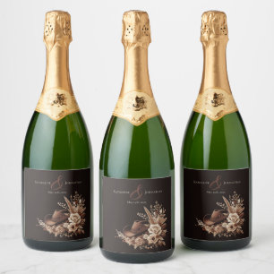 Étiquettes Pour Bouteilles De Vin Mousseux Pays élégant moderne Ouest- Floral